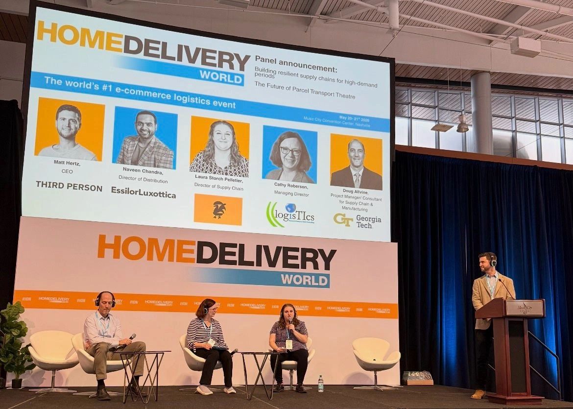 Home Delivery World logistics conference stage